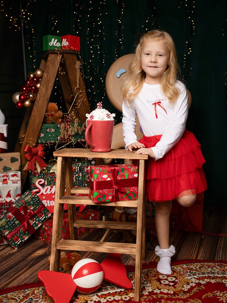 Koszulka dziecięca z kokardką christmas