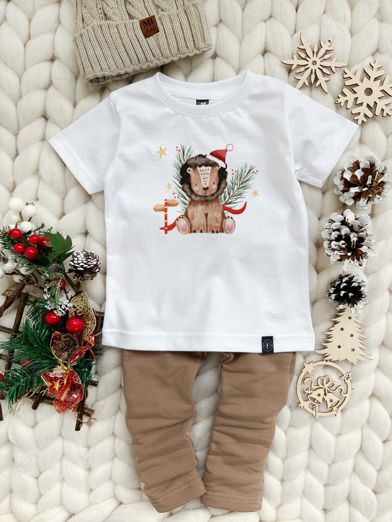 Koszulka dziecięca świąteczny lew