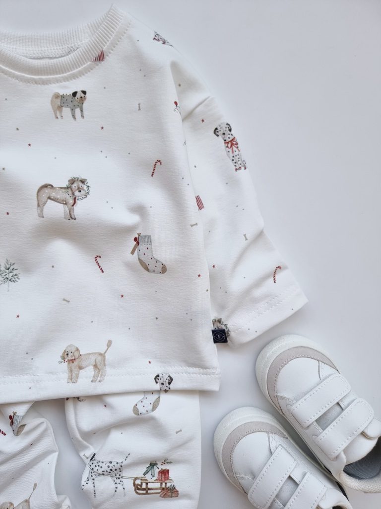 Komplet dla dziecka świąteczne pieski koszulka + spodnie - obrazek 5