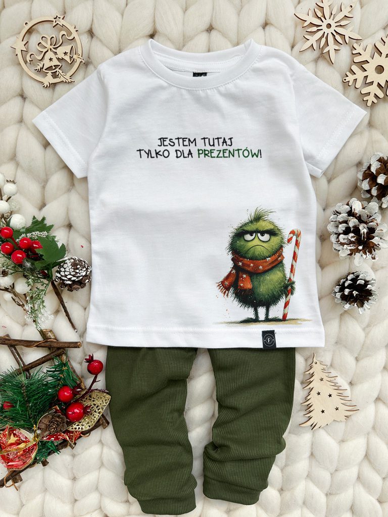 Koszulka dziecięca jestem tutaj tylko dla prezentów