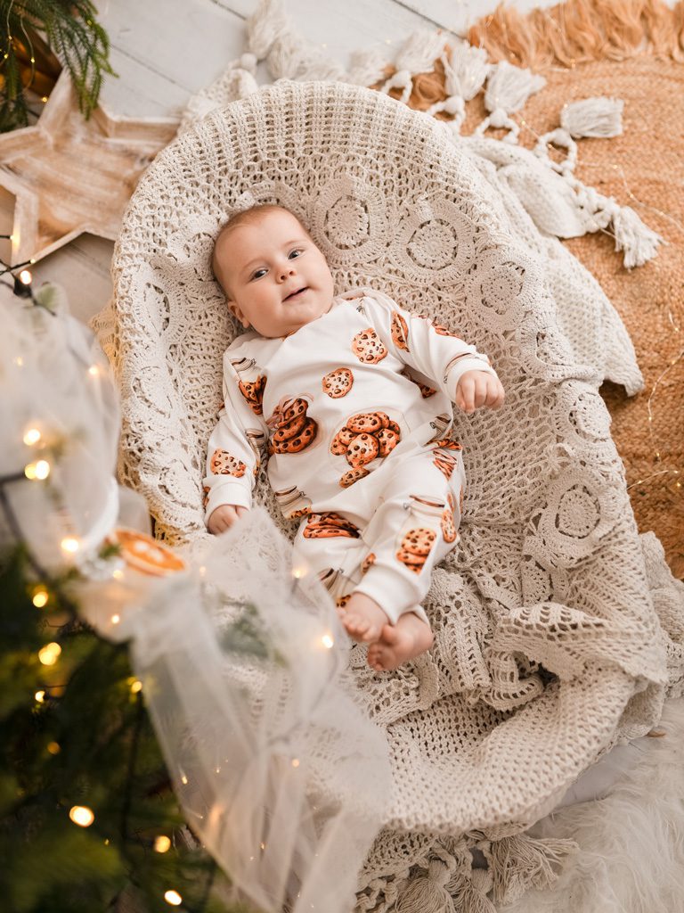 Pajac niemowlęcy bez stópek ciastka