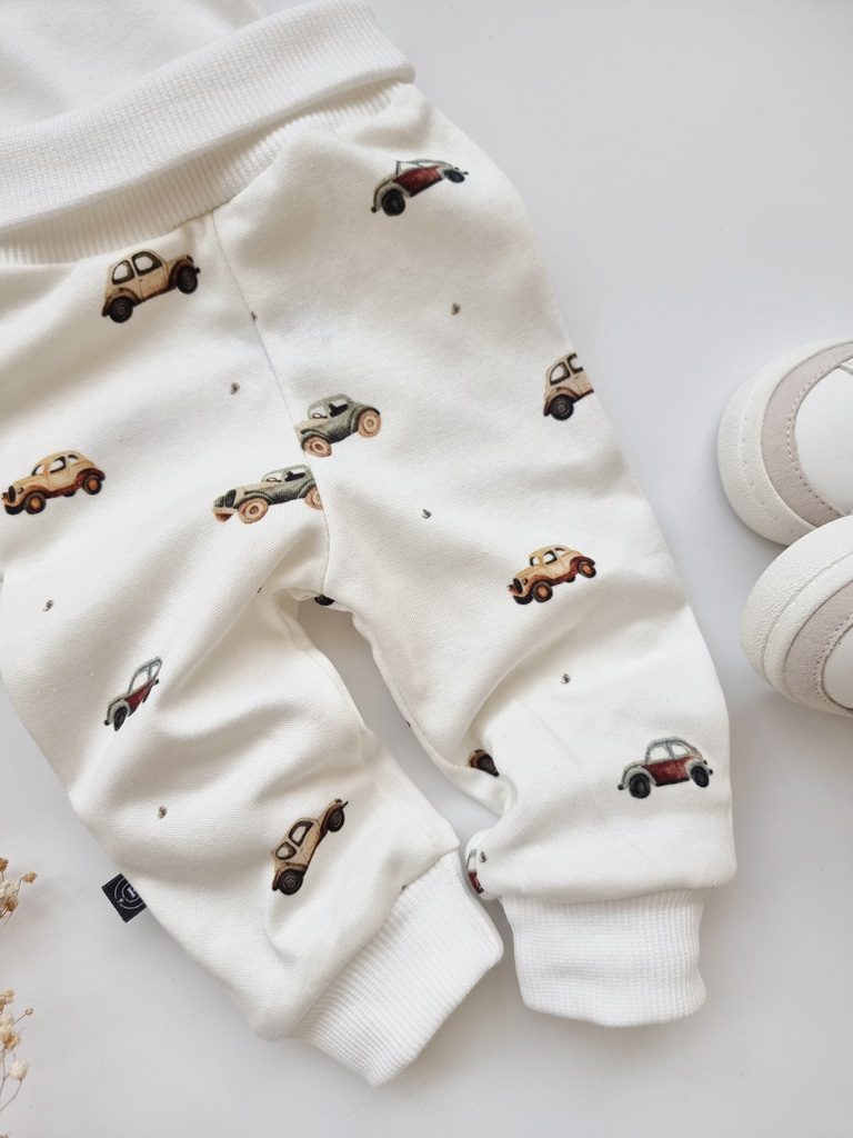 Spodnie niemowlęce vintage auta