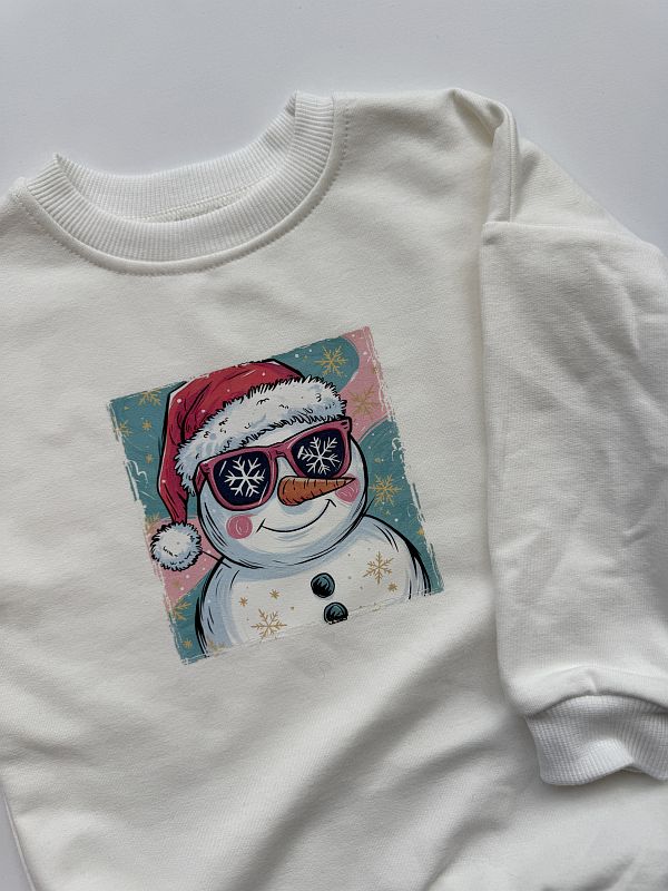 Bluza ecru bałwanek rozmiar 92