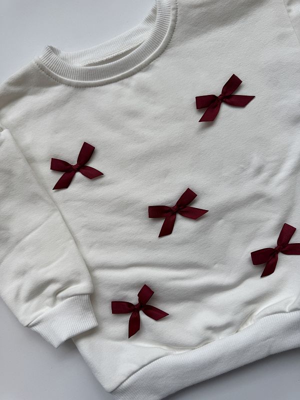 Bluza ecru kokardki rozmiar 86