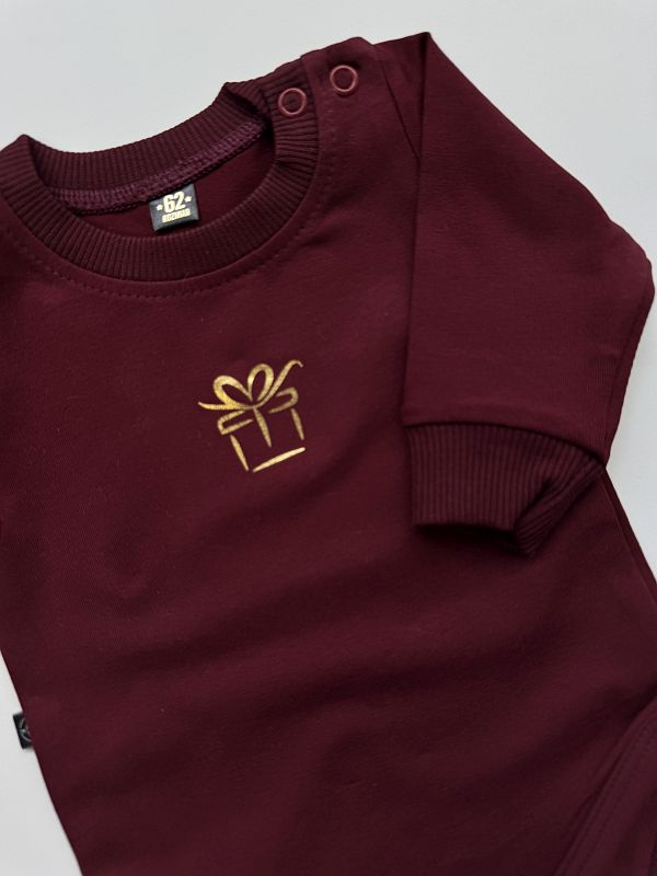 Body bordowe długi rękaw prezent rozmiar 62