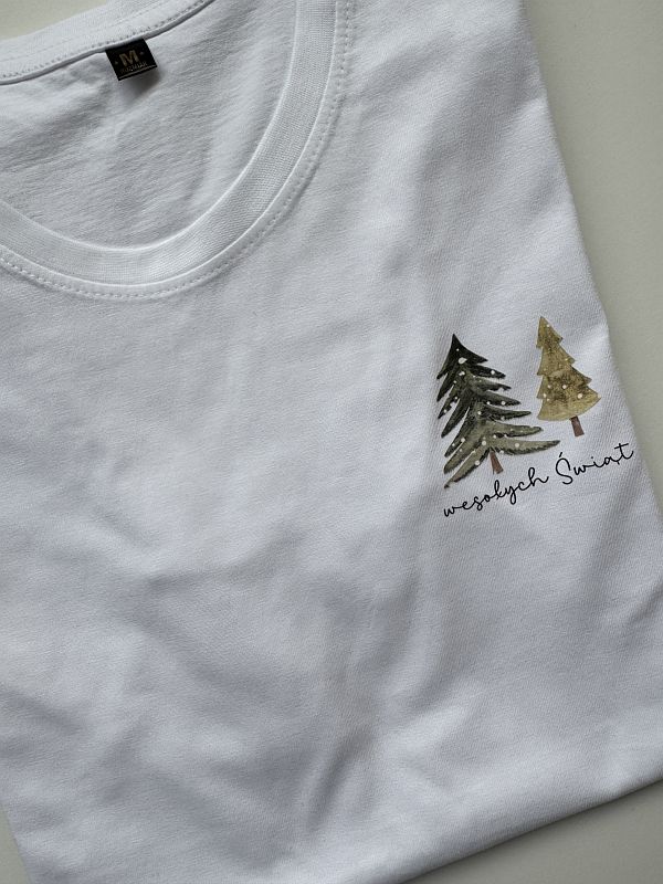 Koszulka meska biała wesołych świąt rozmiar M