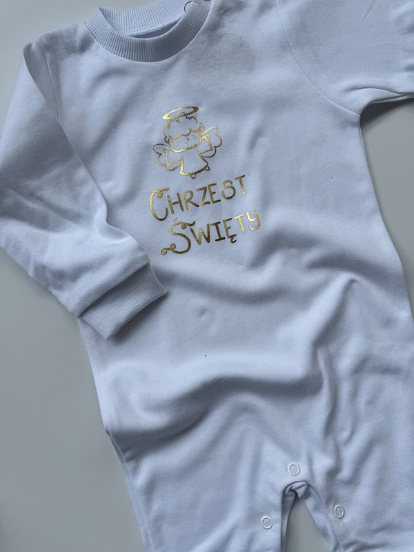 Pajac bez stópek chrzest święty rozmiar 74