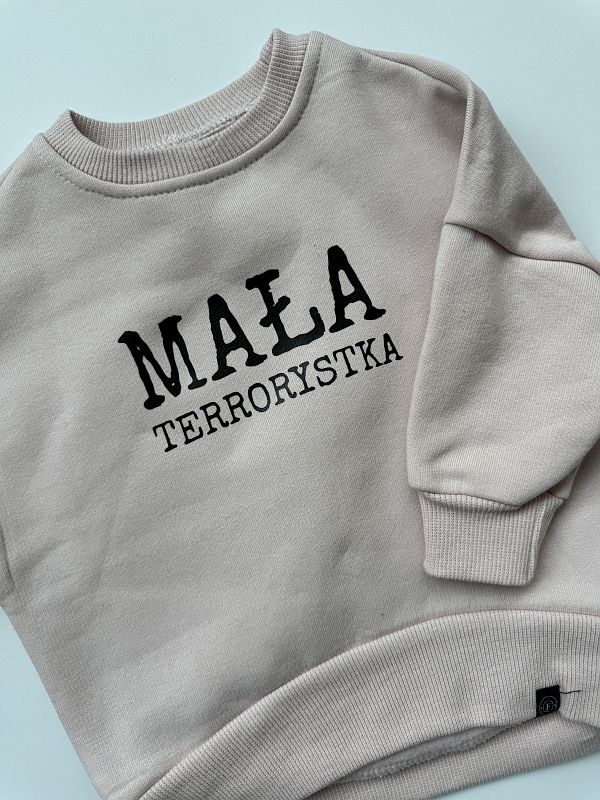 Bluza brudny róż mała terrorystka rozmiar 74