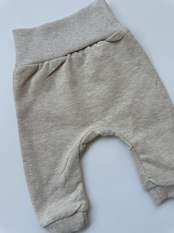 Spodnie dresowe beż melanż rozmiar 62