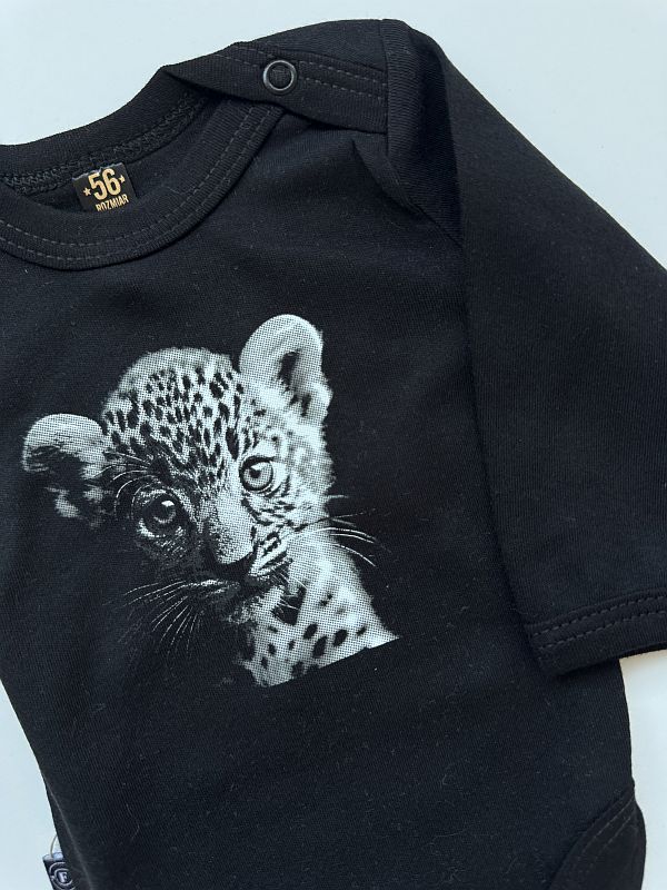 Body czarne długi rękaw lampart rozmiar 56