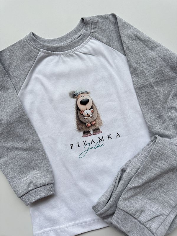 Piżama szara piżamka Julki rozmiar 98