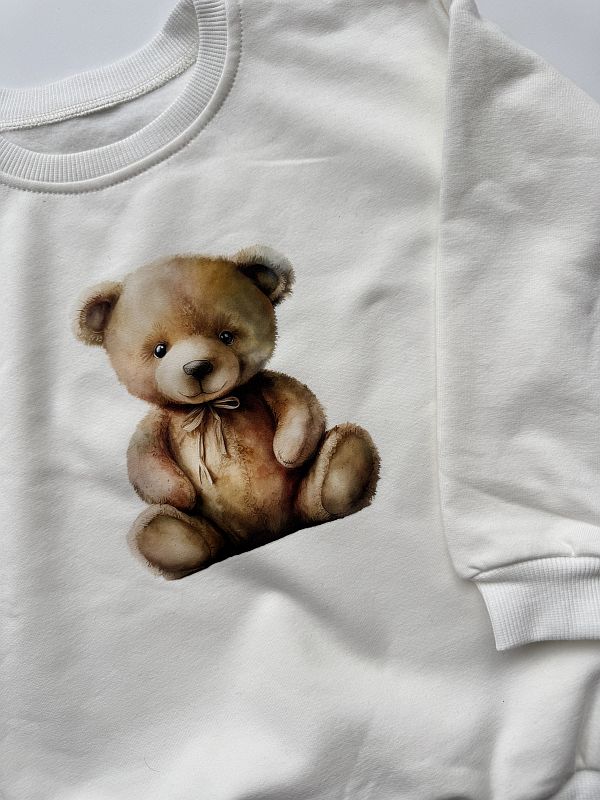 Bluza ecru miś rozmiar 110