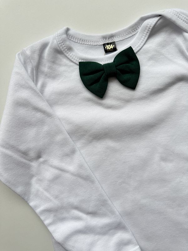 Body białe długi rękaw zielona mucha rozmiar 104