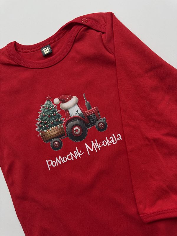 Body czerwone z długim rękawem pomocnik mikołaja 104