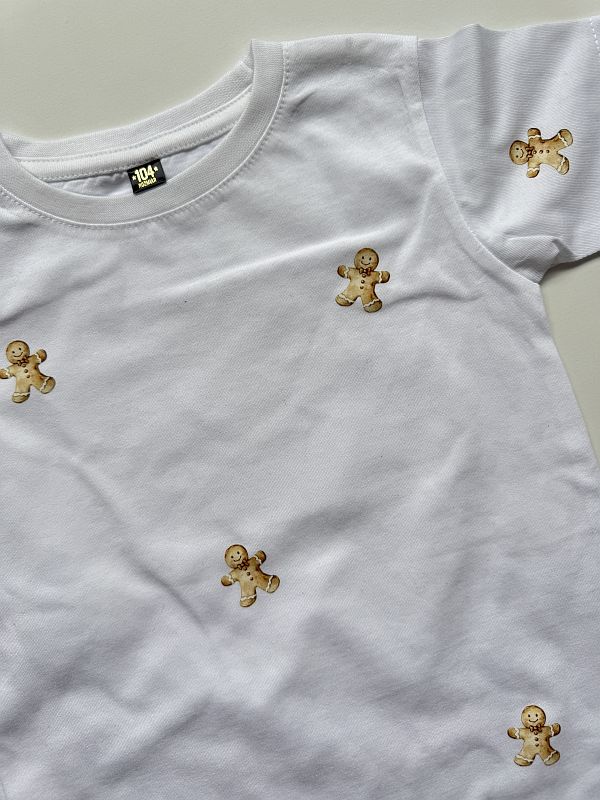 Koszulka biała w pierniczki 104