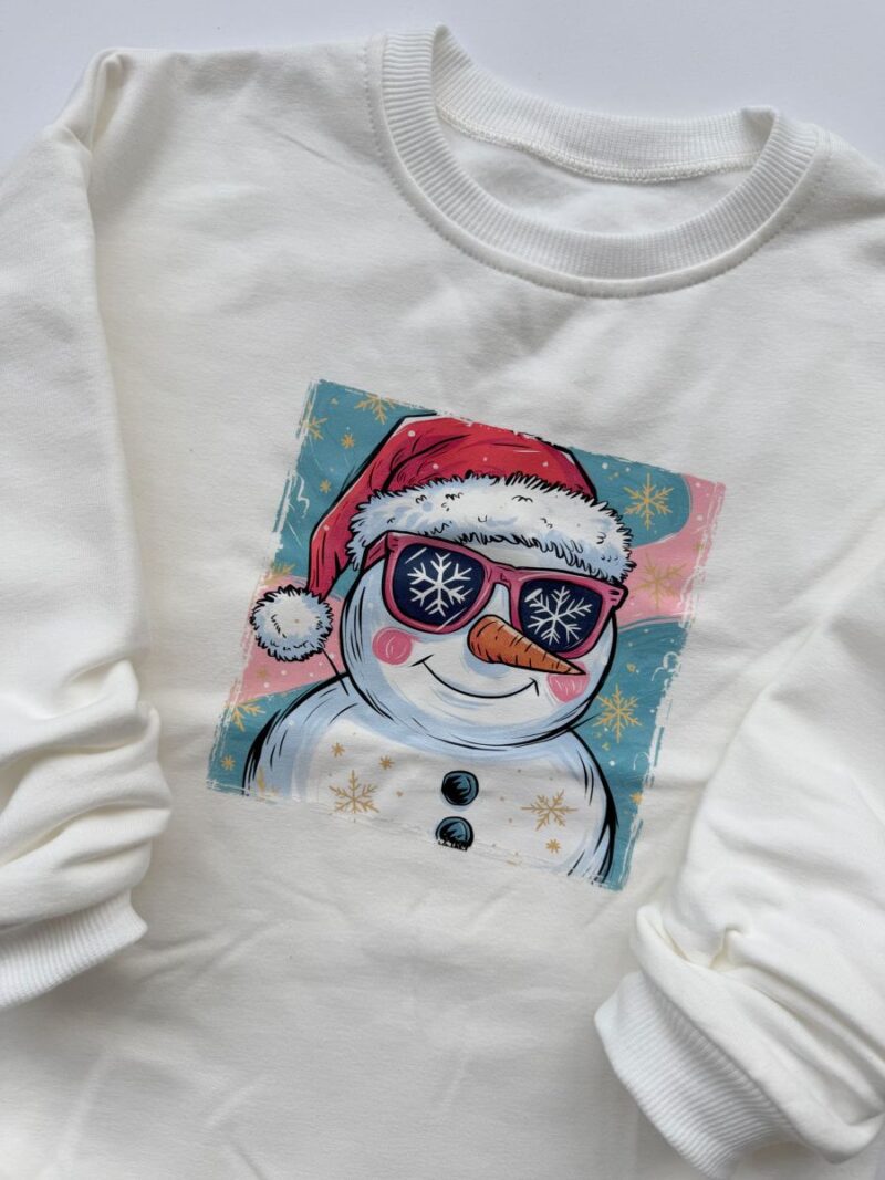 Bluza ecru z bałwankiem rozmiar 80