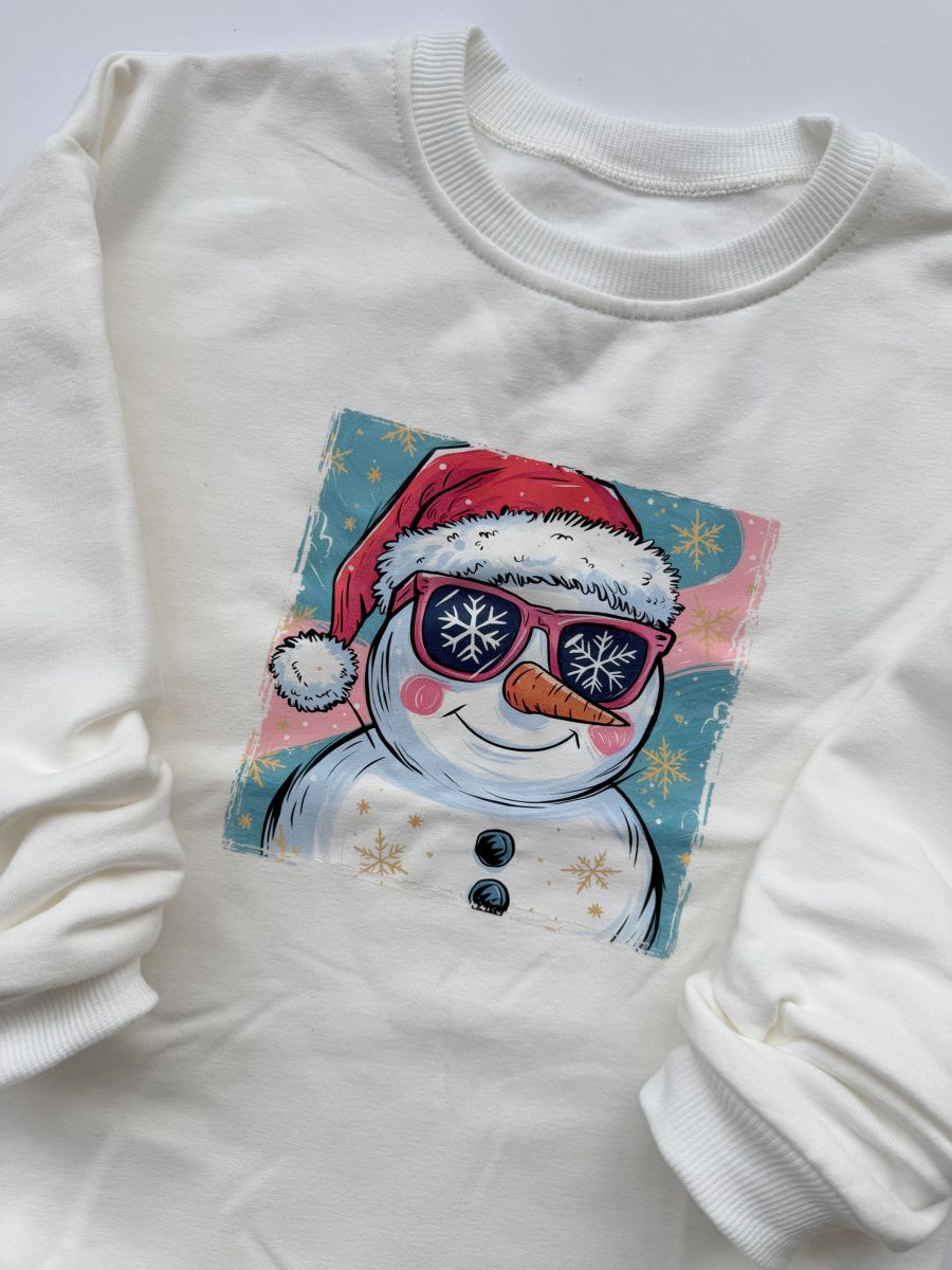 Bluza ecru z bałwankiem rozmiar 80