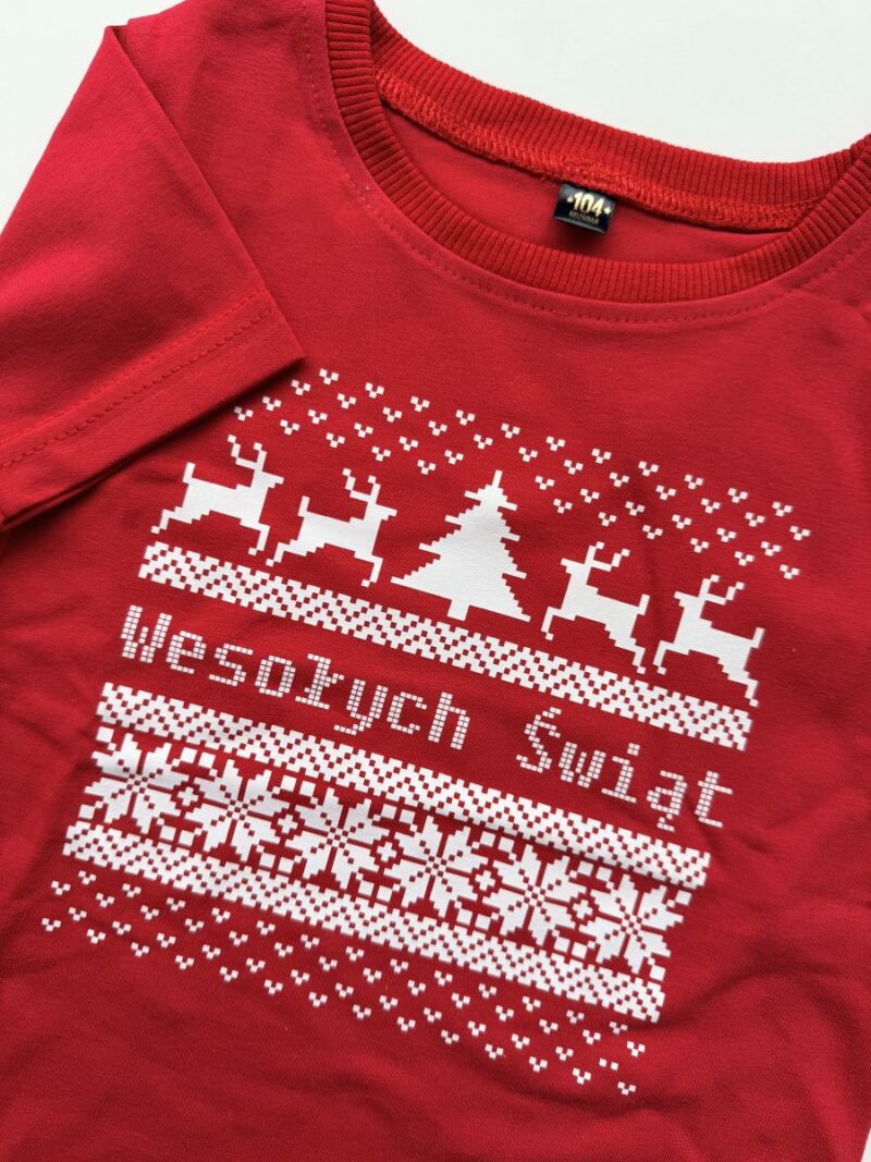 Koszulka czerwona sweterek rozmiar 104