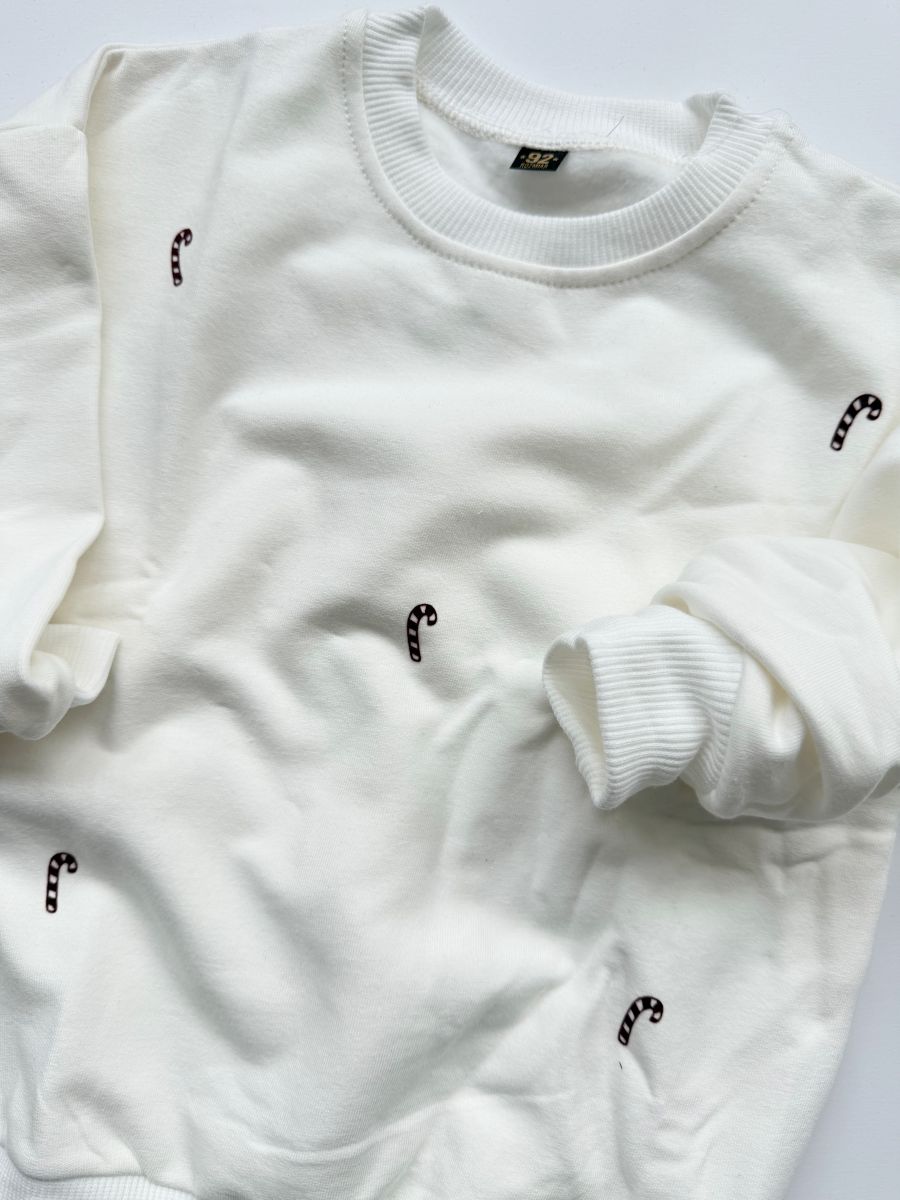 Bluza ecru z laseczkami cukrowymi rozmiar 92