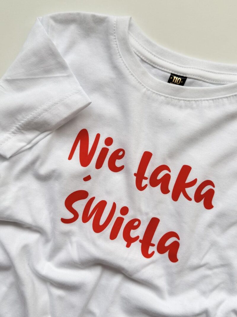 Koszulka biała nie taka święta rozmiar 110
