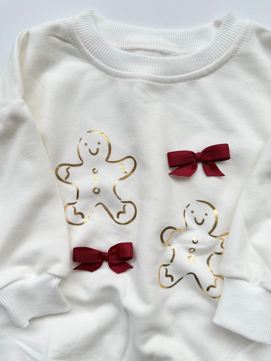 Bluza ecru z pierniczkami rozmiar 74