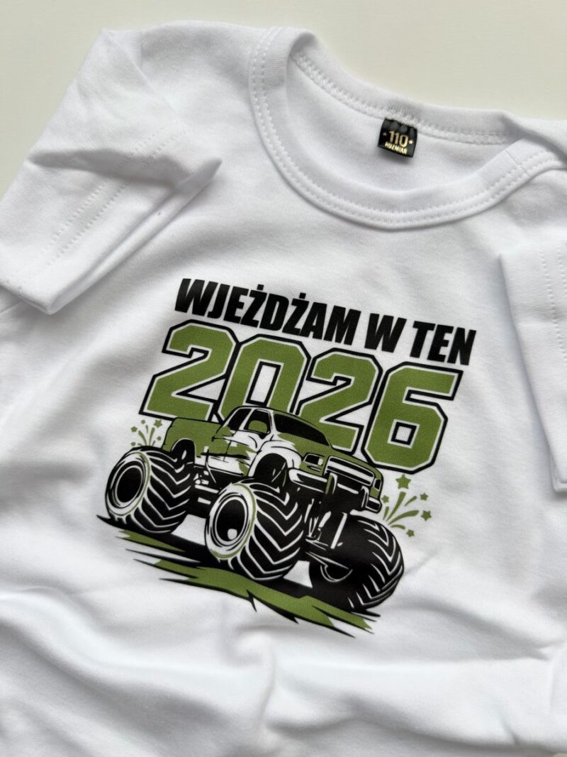 Body z krótkim rękawem białe na 2026 rozmiar 110