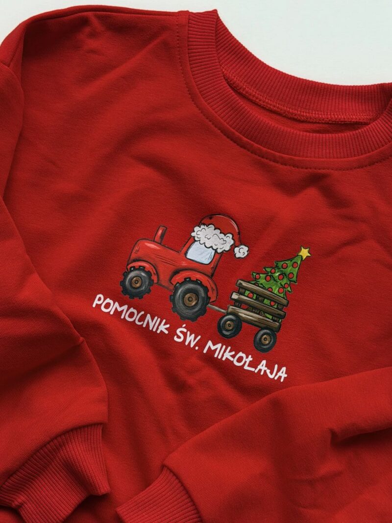 Bluza czerwona pomocnik świętego mikołaja rozmiar 104