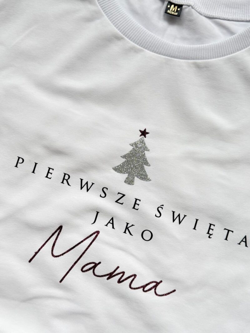 Koszulka damska pierwsze święta jako mama rozmiar M