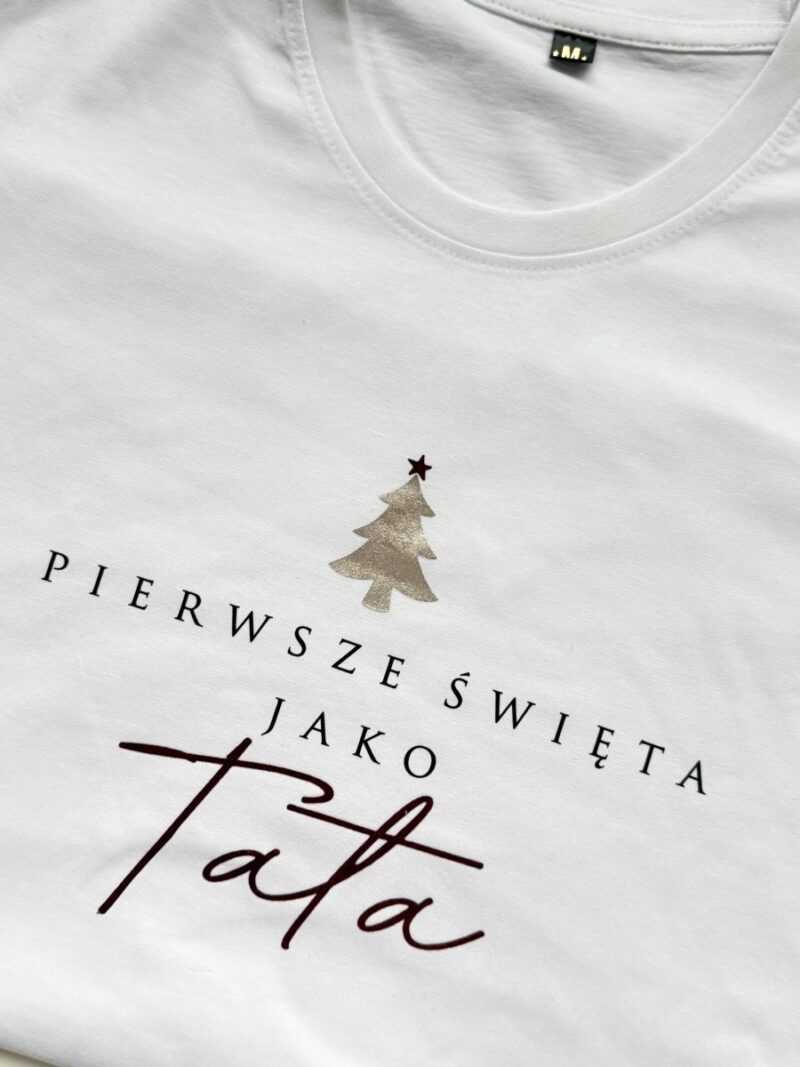 Koszulka męśka pierwsze święta jako tata rozmiar M