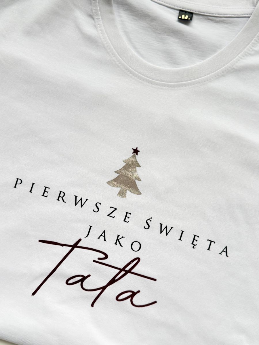 Koszulka męśka pierwsze święta jako tata rozmiar M