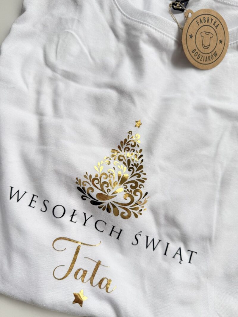 Koszulka męska biała wesołych świat rozmiar L