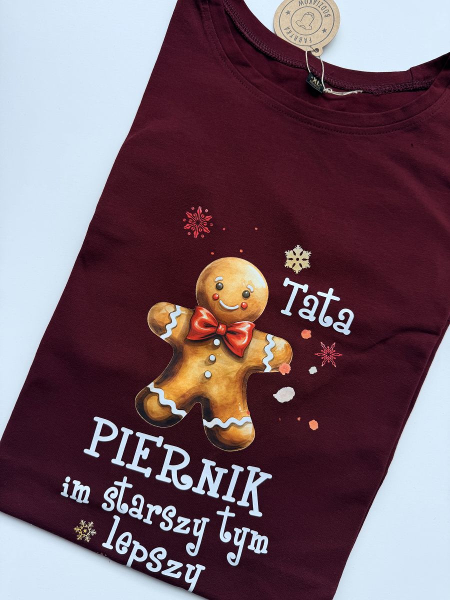 Koszulka bordowa męska tata piernik rozmiar XL