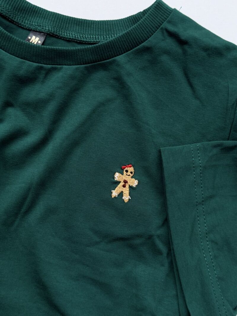 Koszulka damska zielona z haftem piernika M