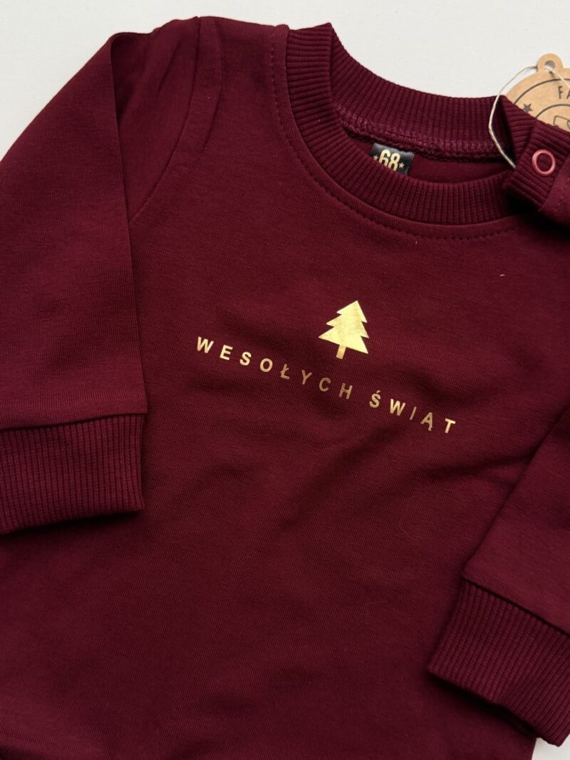 Body bordowe wesołych świąt rozmiar 68