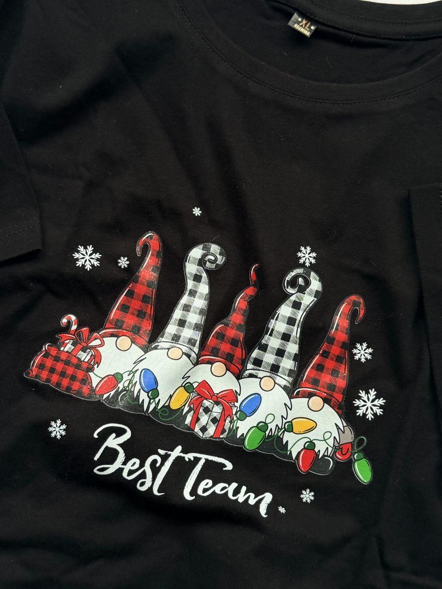 Koszulka męska z krasnalami rozmiar XL kolor czarny