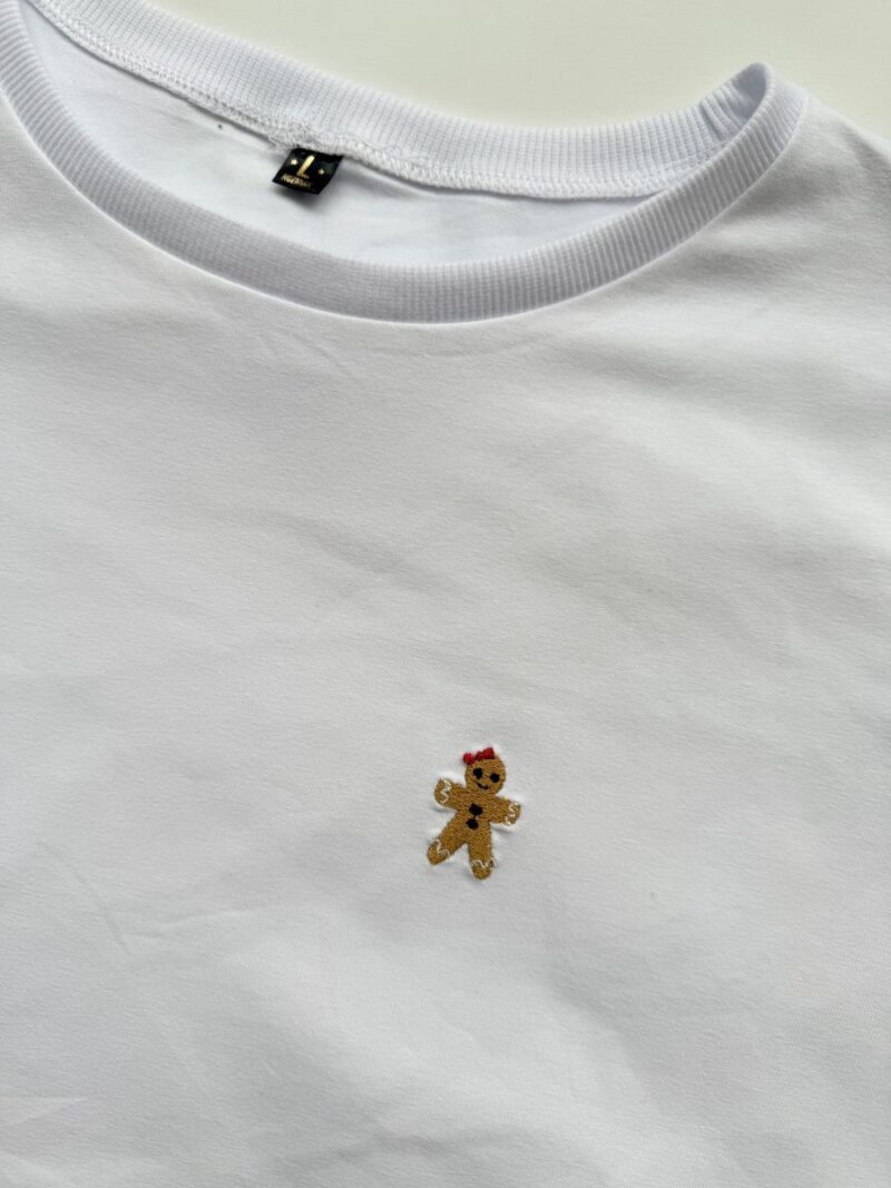 Koszulka biała damska z haftem piernika rozmiar L