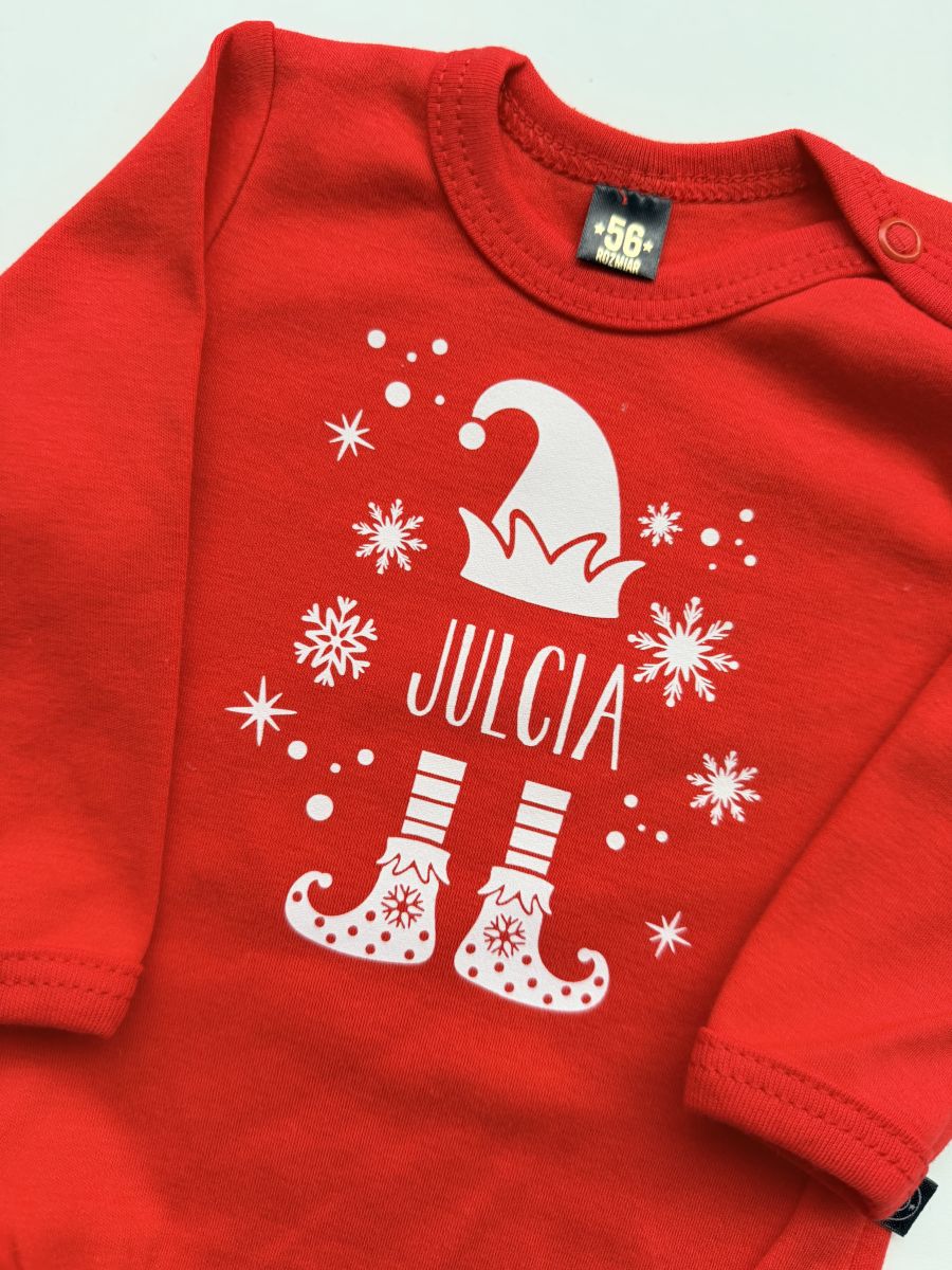 Body czerwone z długim rękawem Julcia rozmiar 56