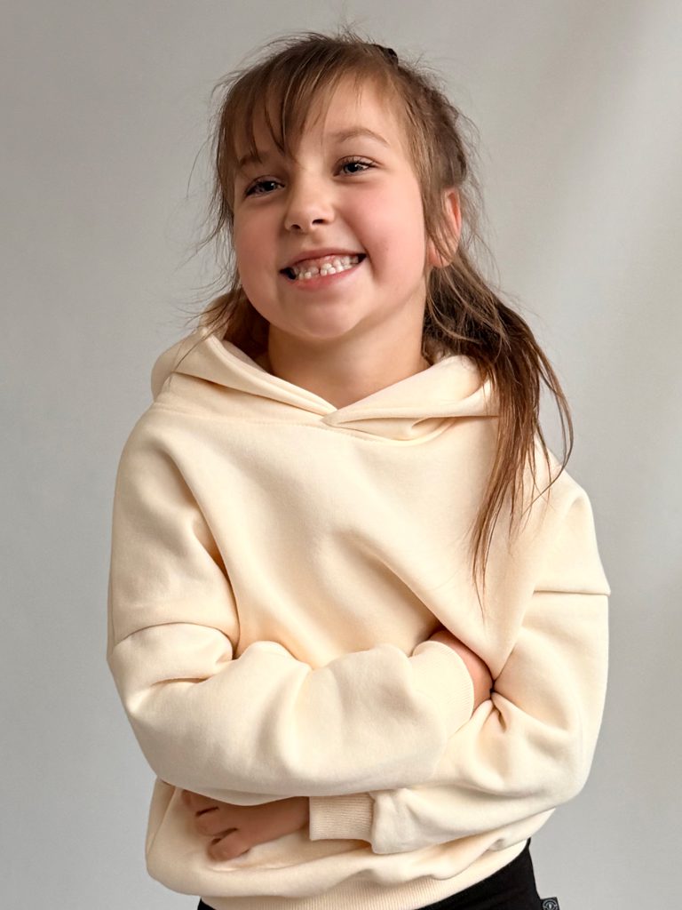Bluza dziecięca z kapturem waniliowa childhood