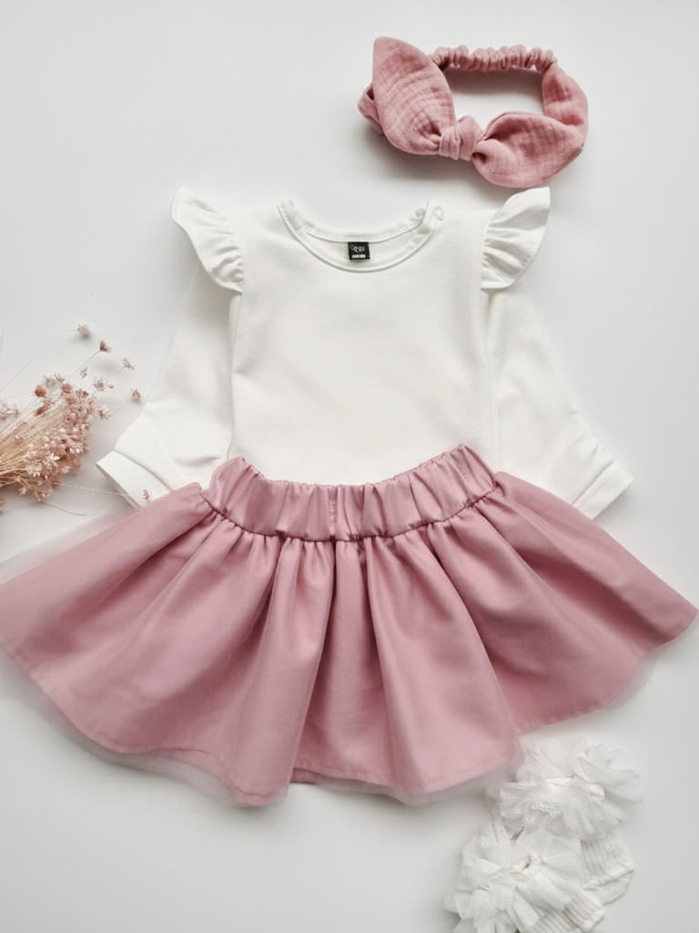 Spódniczka tiulowa brudny róż