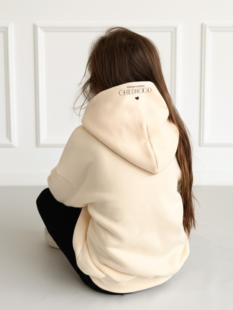 Bluza dziecięca z kapturem waniliowa childhood