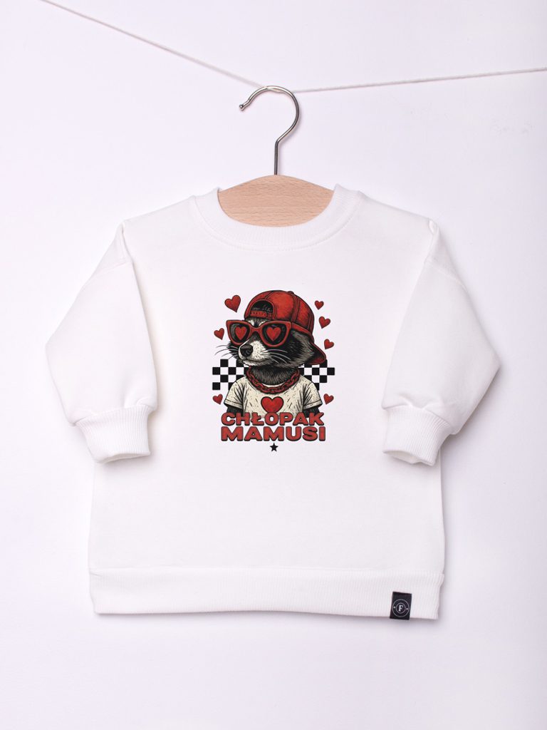 Bluza dziecięca z nadrukiem szopa chłopak mamusi