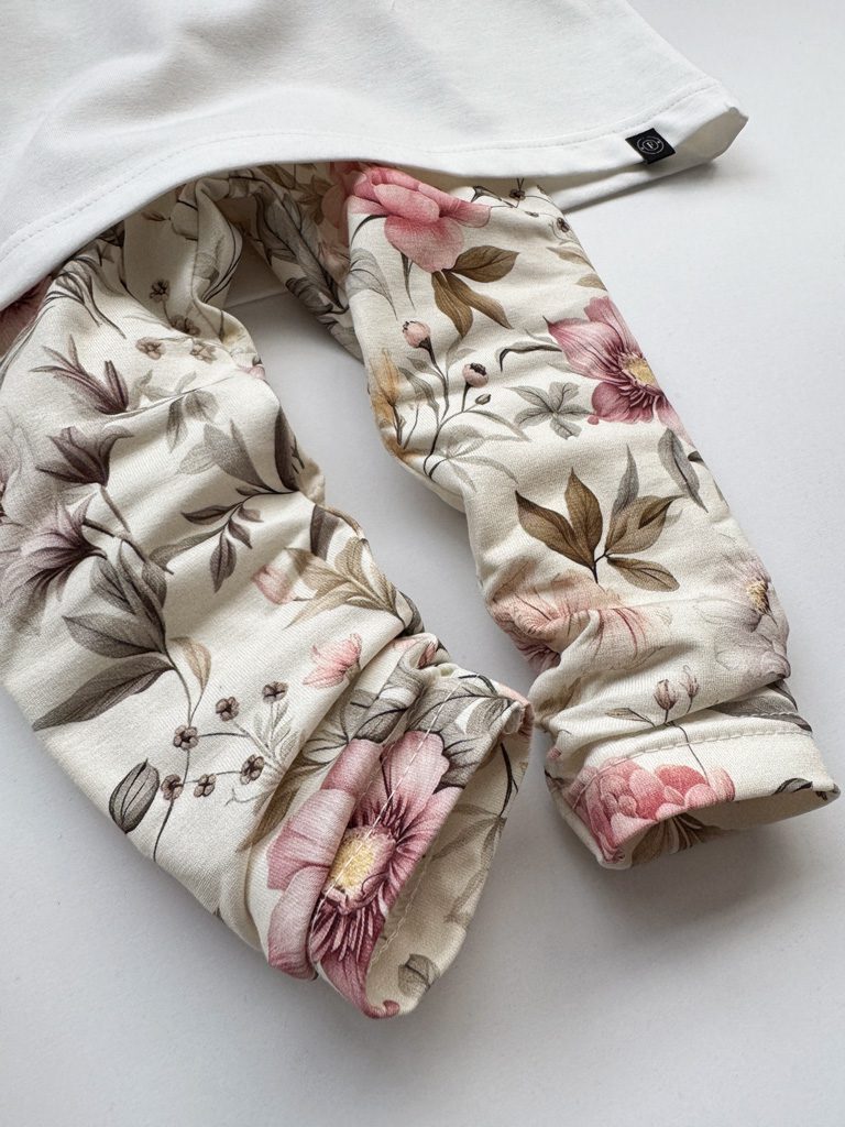 Legginsy niemowlęce kwiaty vintage