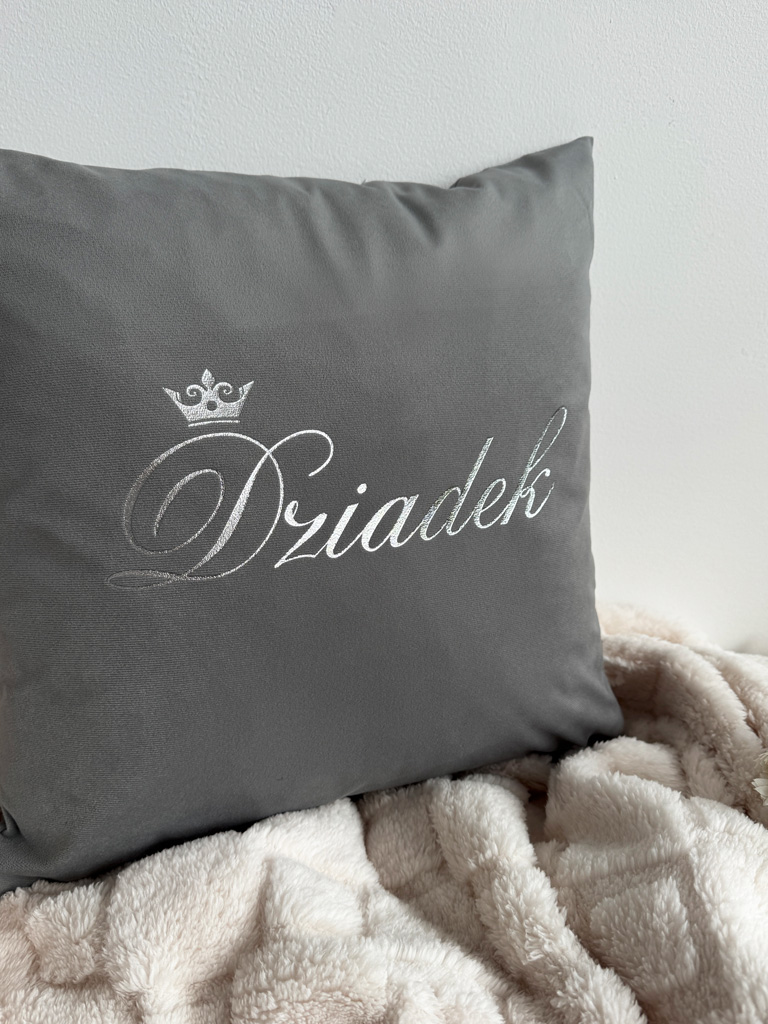 Poduszka welurowa z nadrukiem Dziadek