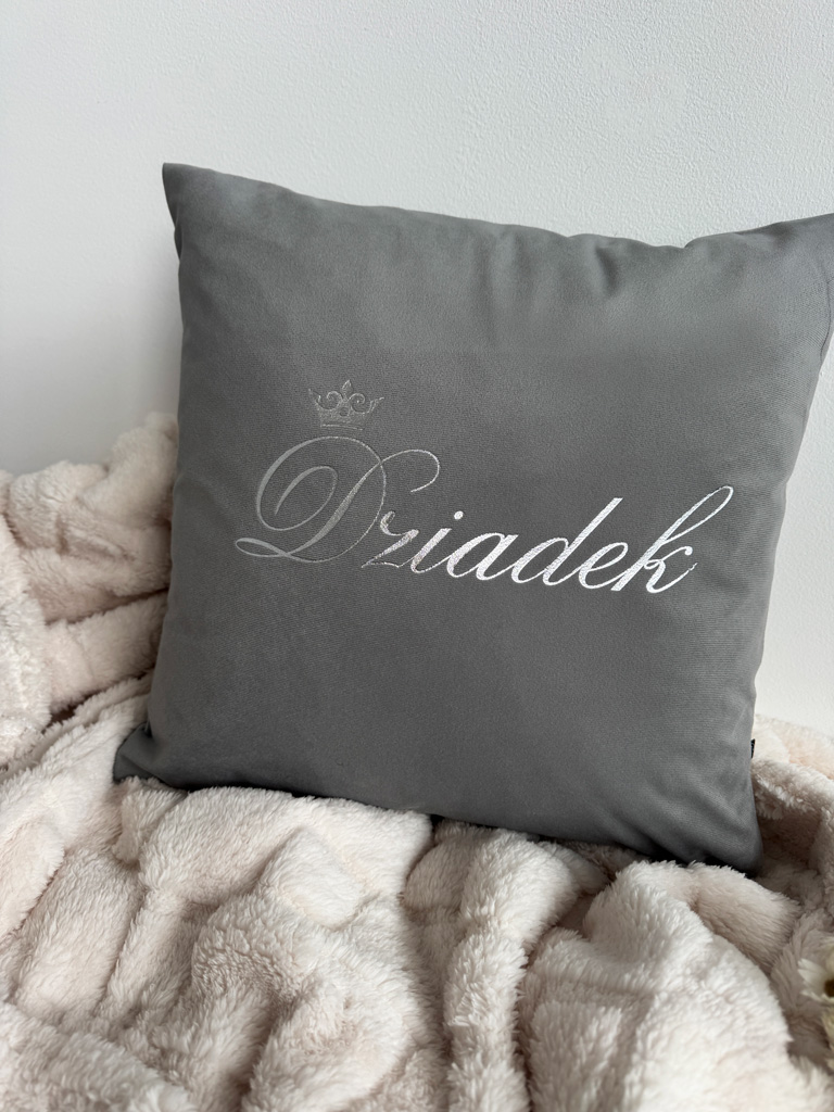 Poduszka welurowa z nadrukiem Dziadek - obrazek 3