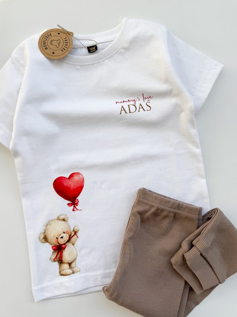 Koszulka dla dziecka miś z balonem mommy's love