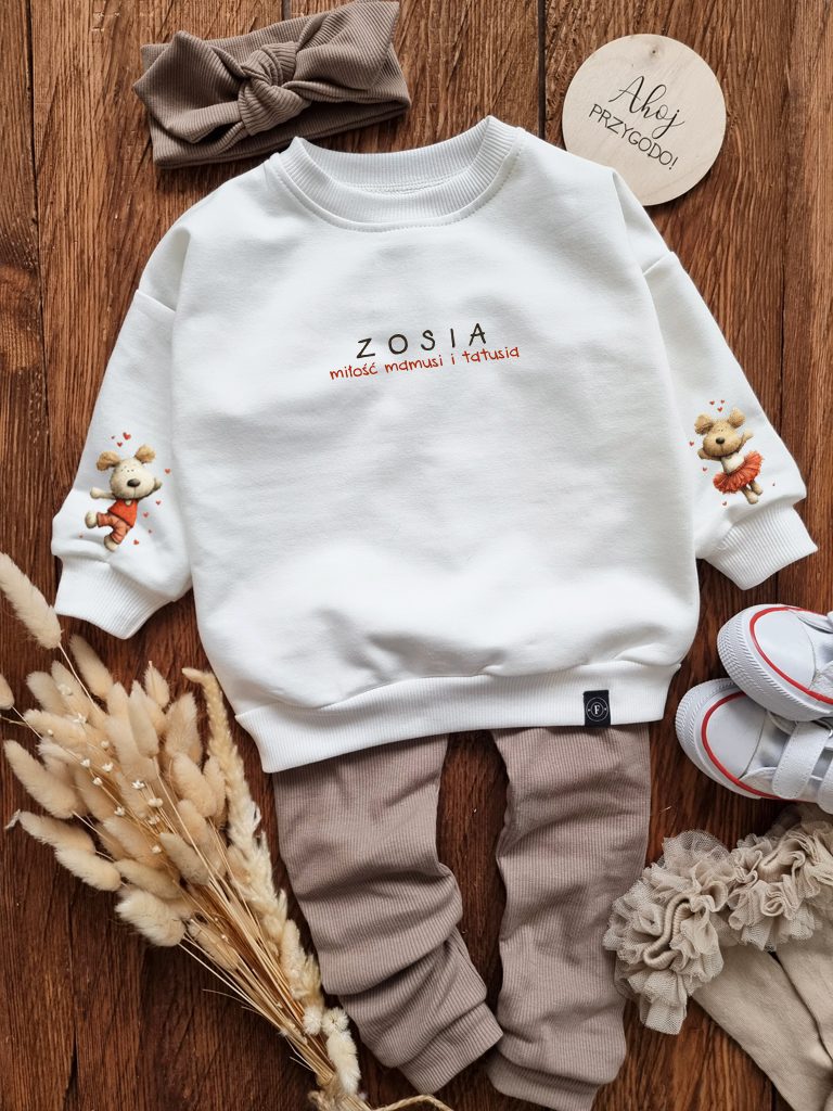 Bluza dziecięca z nadrukiem miłość mamusi i tatusia