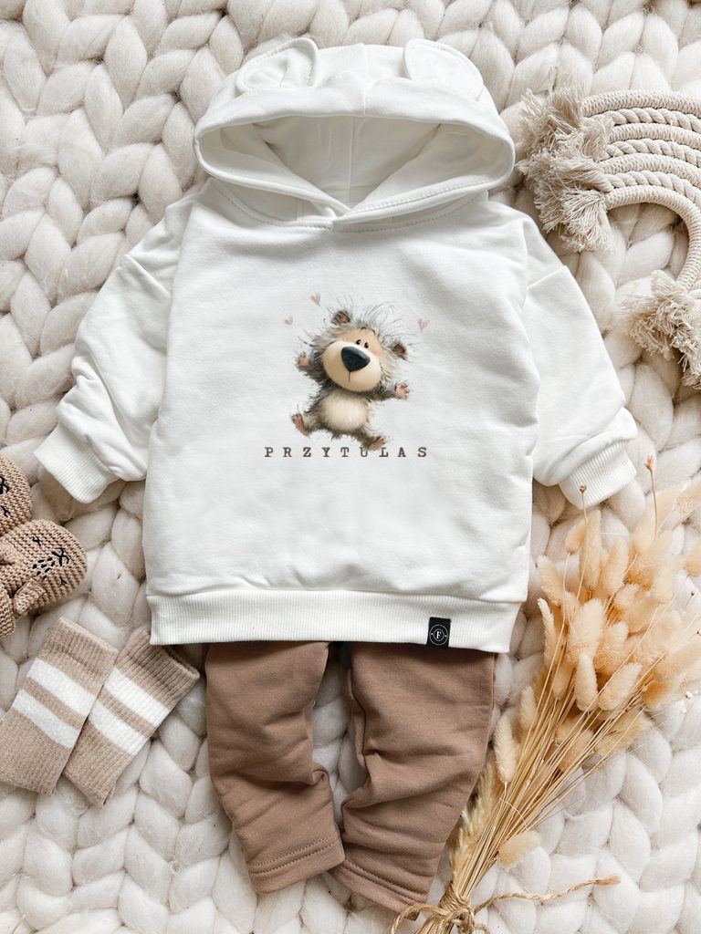 Bluza z kapturem z uszkami misiek przytulas