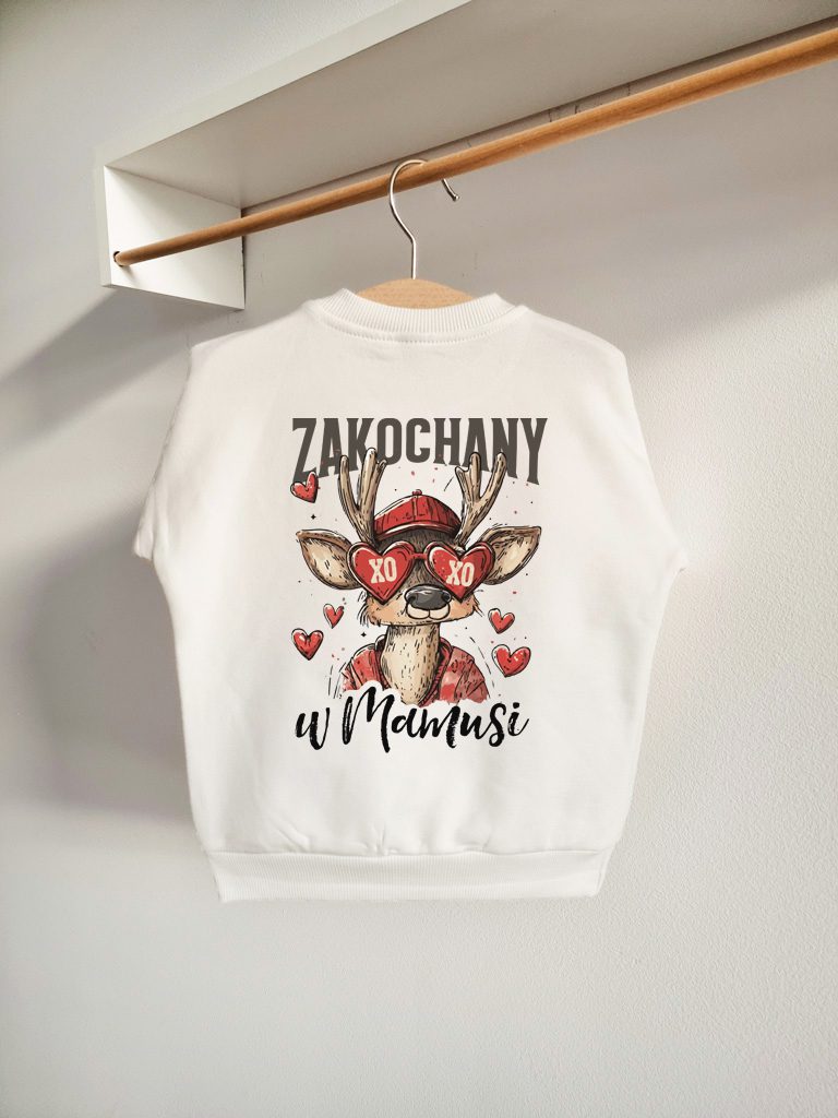 Bluza dziecięca z nadrukiem zakochany w mamusi
