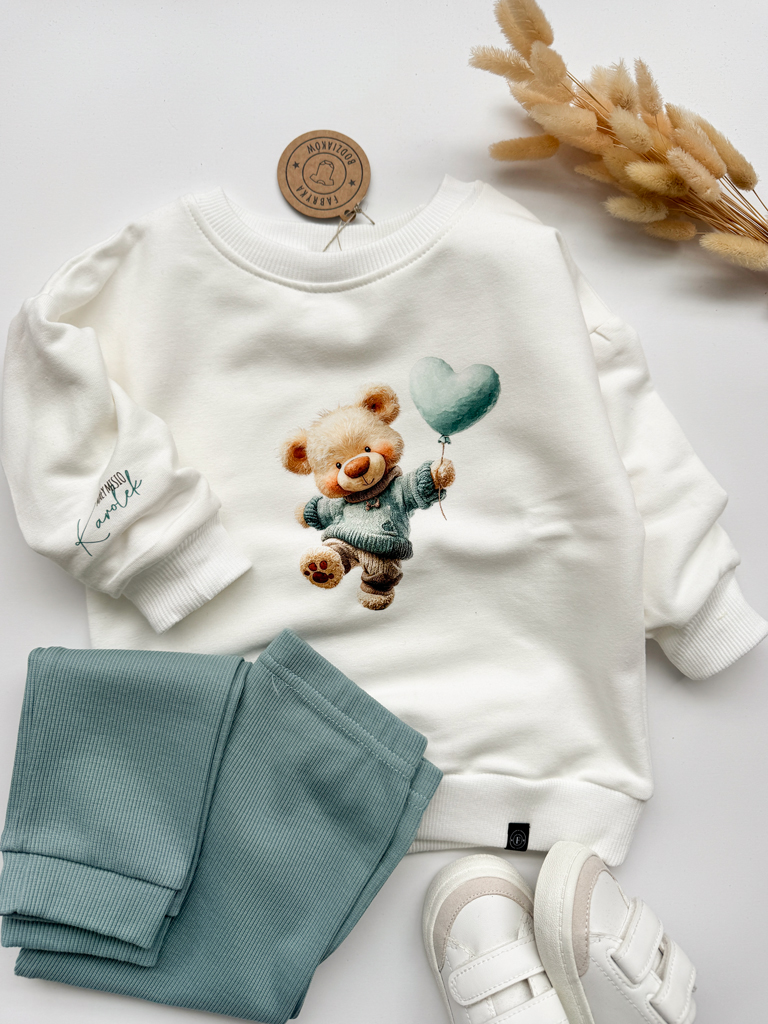 Bluza dziecięca mały misio z balonikiem
