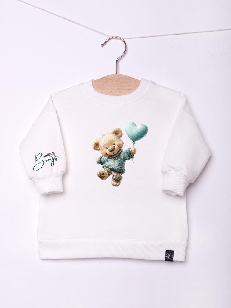Bluza dziecięca mały misio z balonikiem